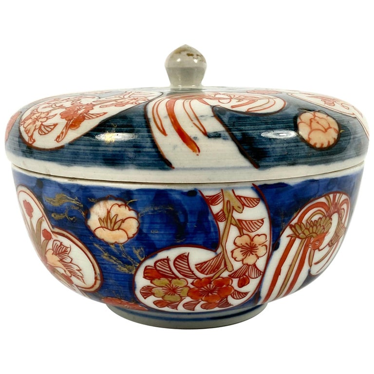 Imari Porcelain Bowl and Cover, Arita, Japan, 18th Century at 1stDibs