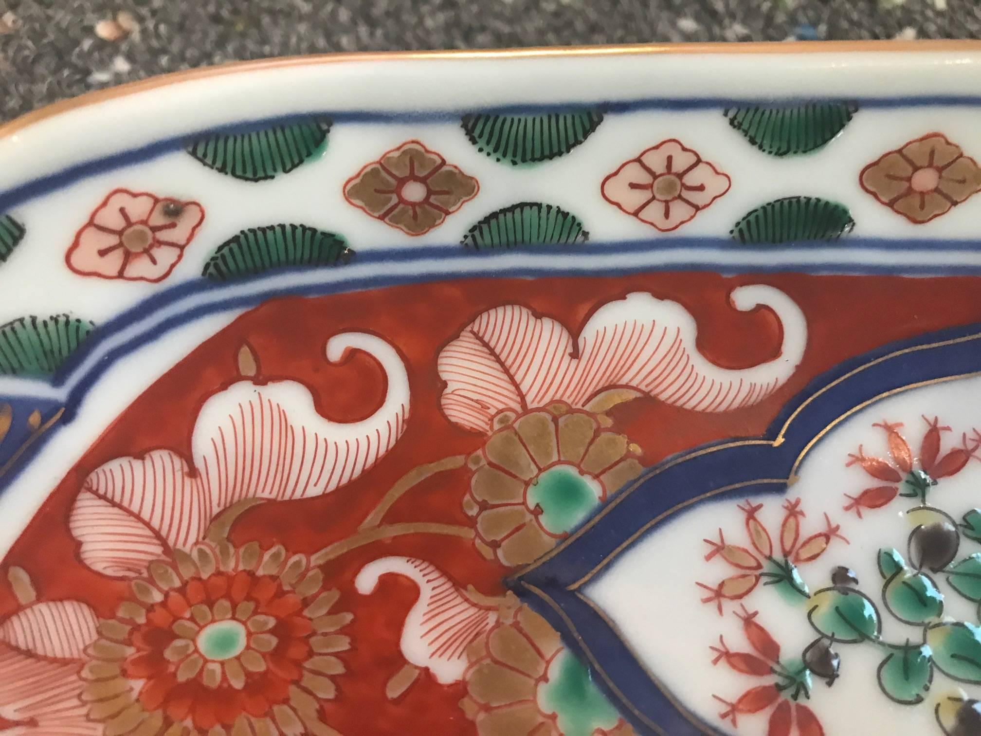 20th Century Imari Porcelain Charger Meiji Period