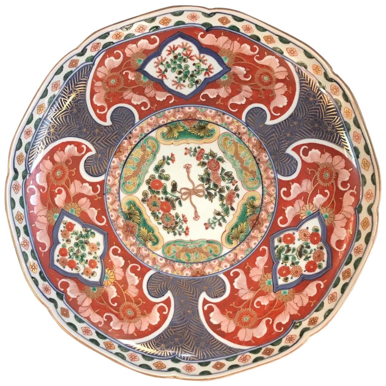 Imari Porcelain Charger Meiji Period