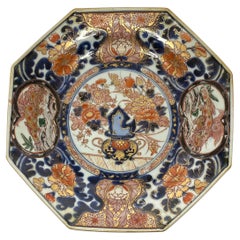 Antique Imari Porcelain Dish, Arita, Japan, circa 1700, Genroku Period