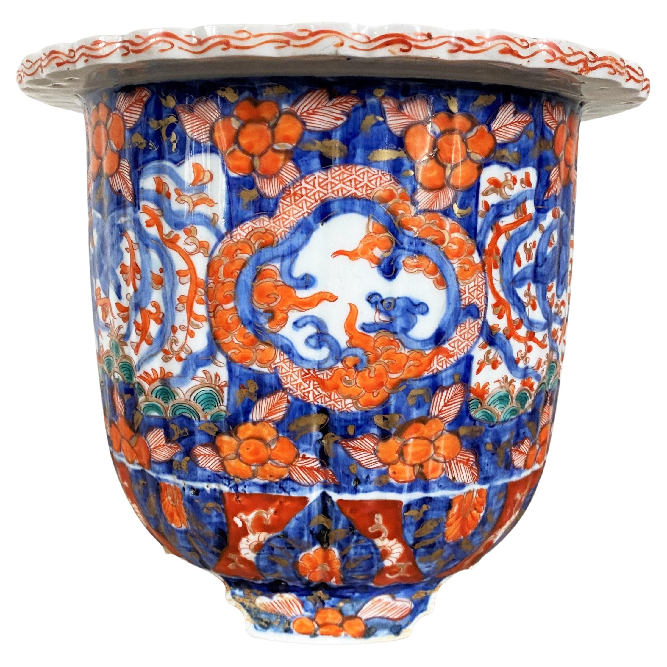 Imari Porcelain Flower Pot 19th Century
