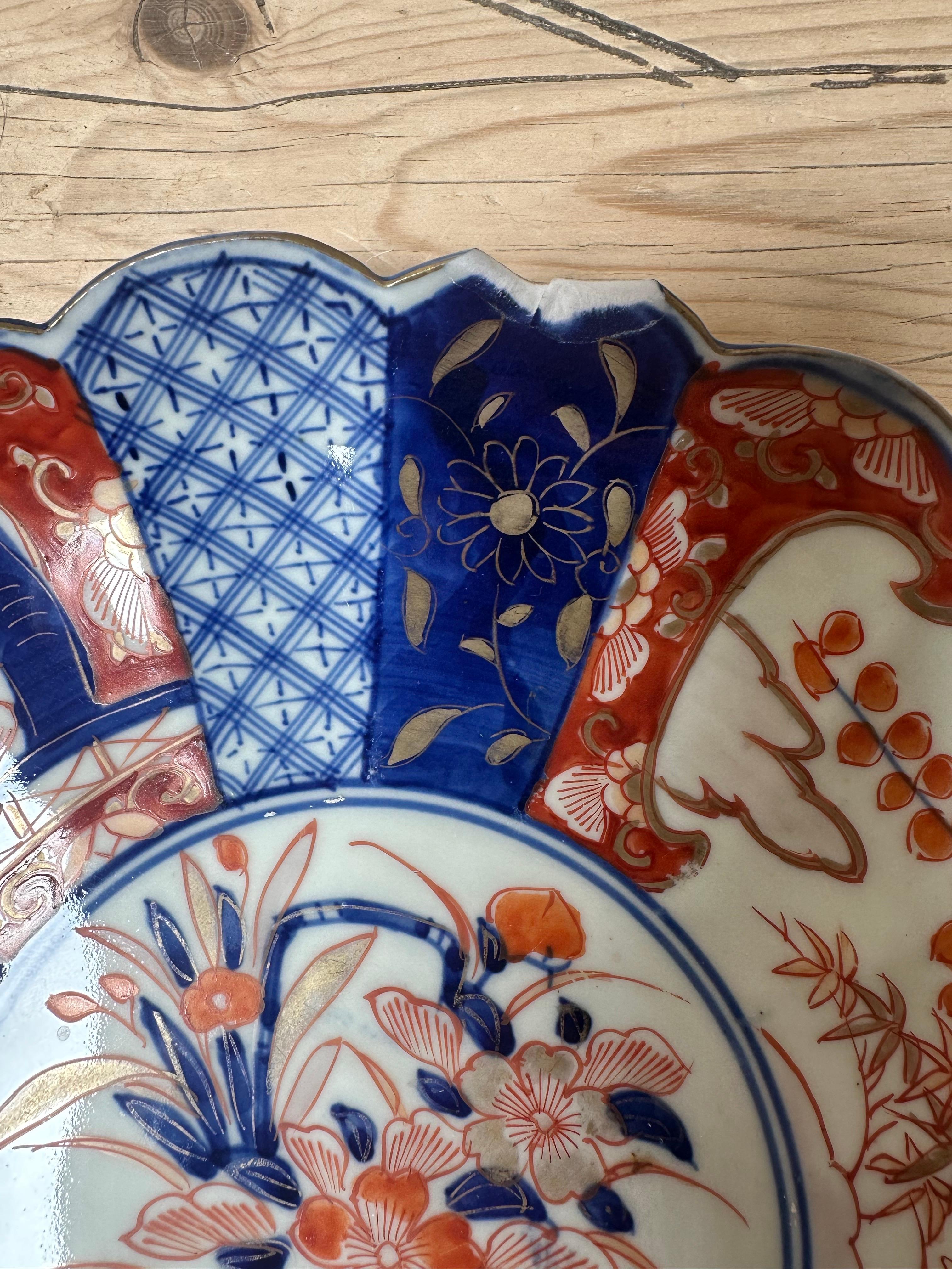 19th Century Imari Porcelain Large Plate, Edo Meiji Period, Early 18th Century For Sale