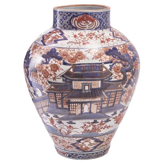 Jarre de temple en porcelaine d'Imari Porcelain