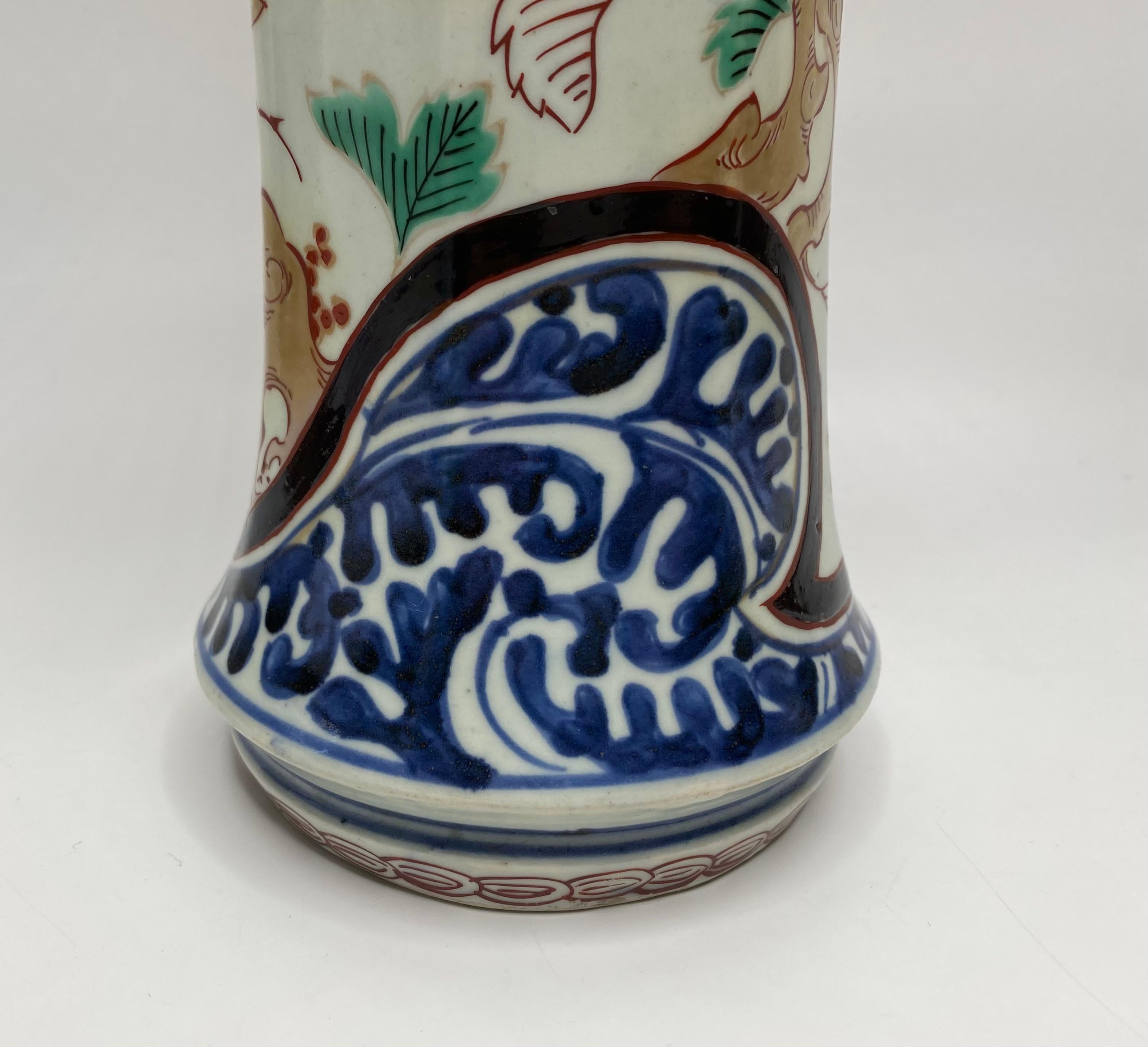 Porcelain Imari porcelain vase, Arita, Japan, c. 1700, Genroku Period.
