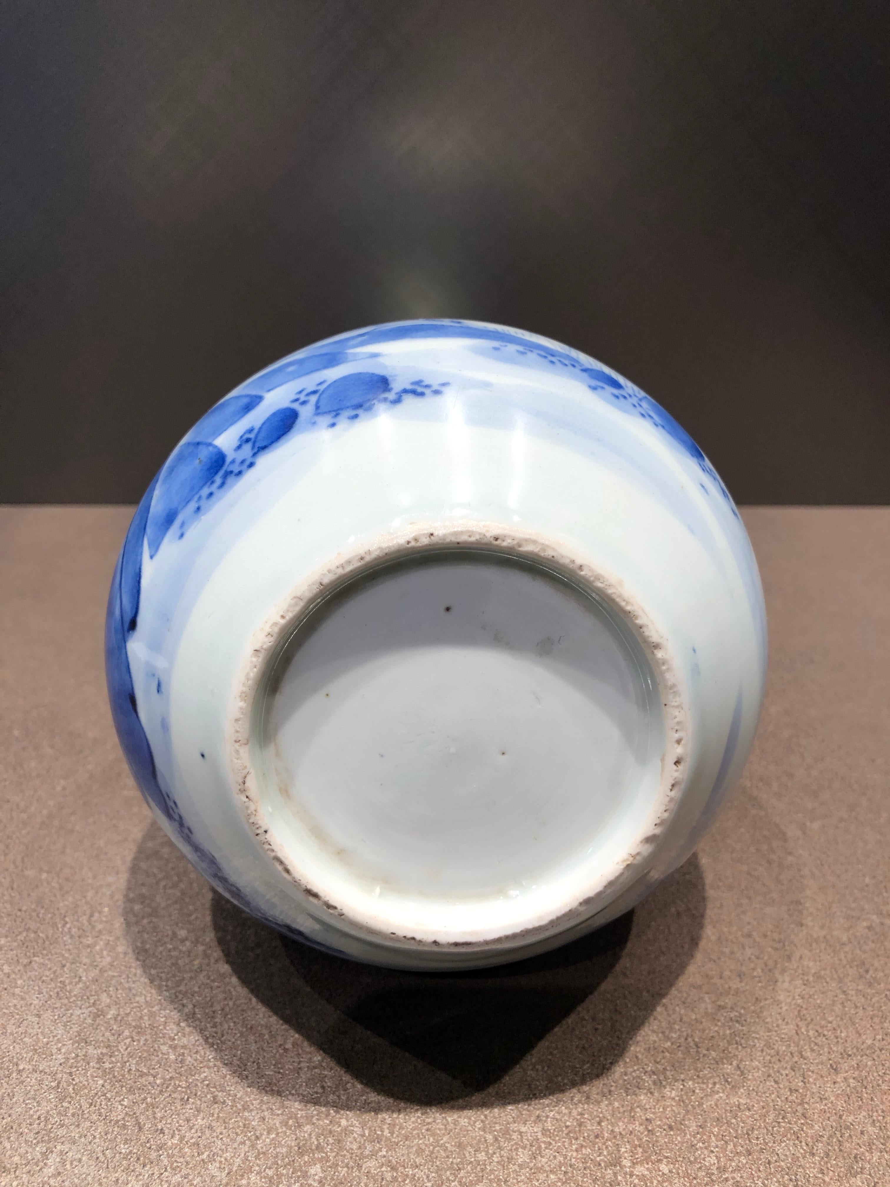 Imari Porcelain With Hand-Painted Landscape design, Edo Period In Fair Condition For Sale In Chuo-ku, Tokyo