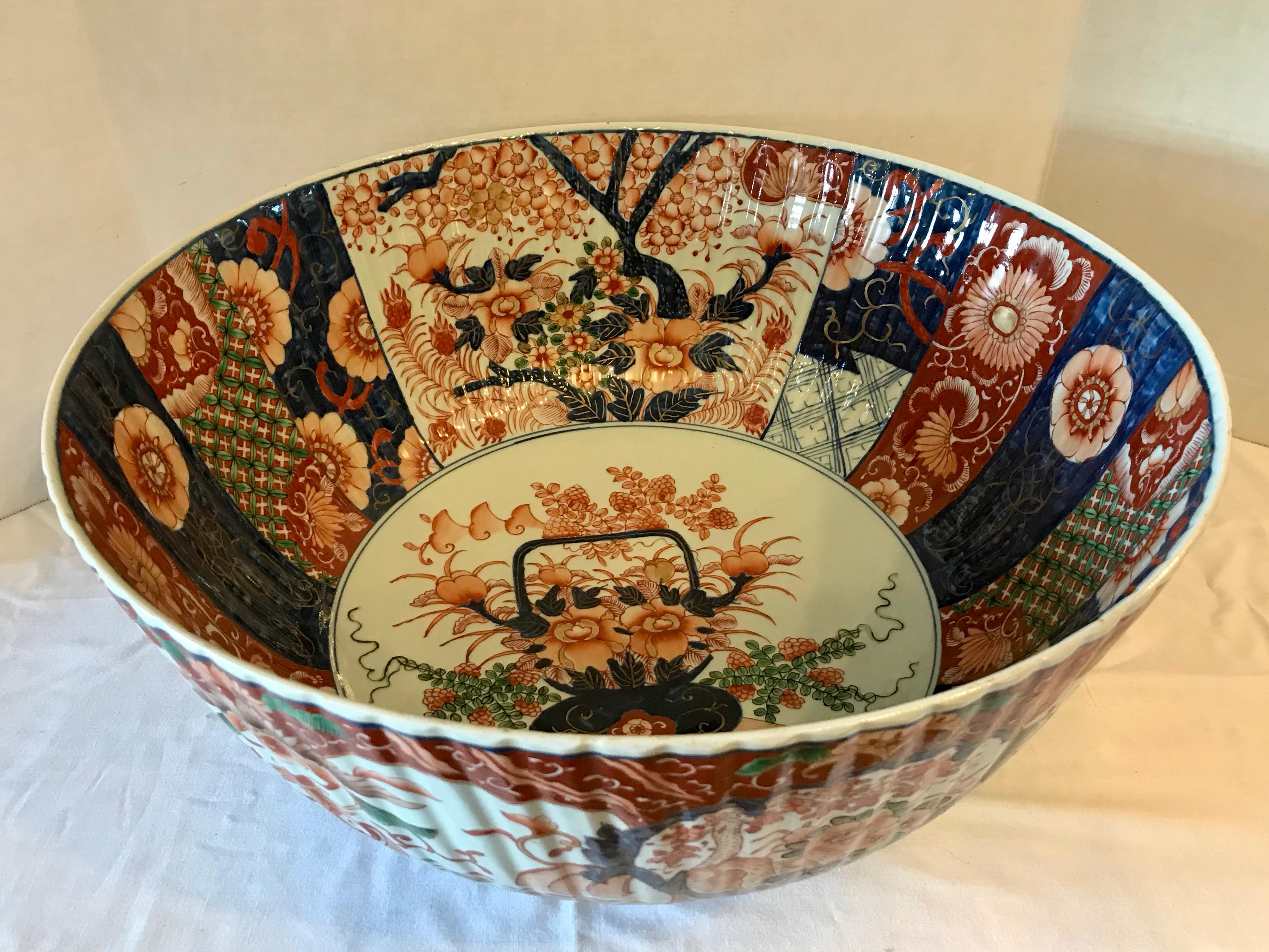 Japanese Imari Punch Bowl