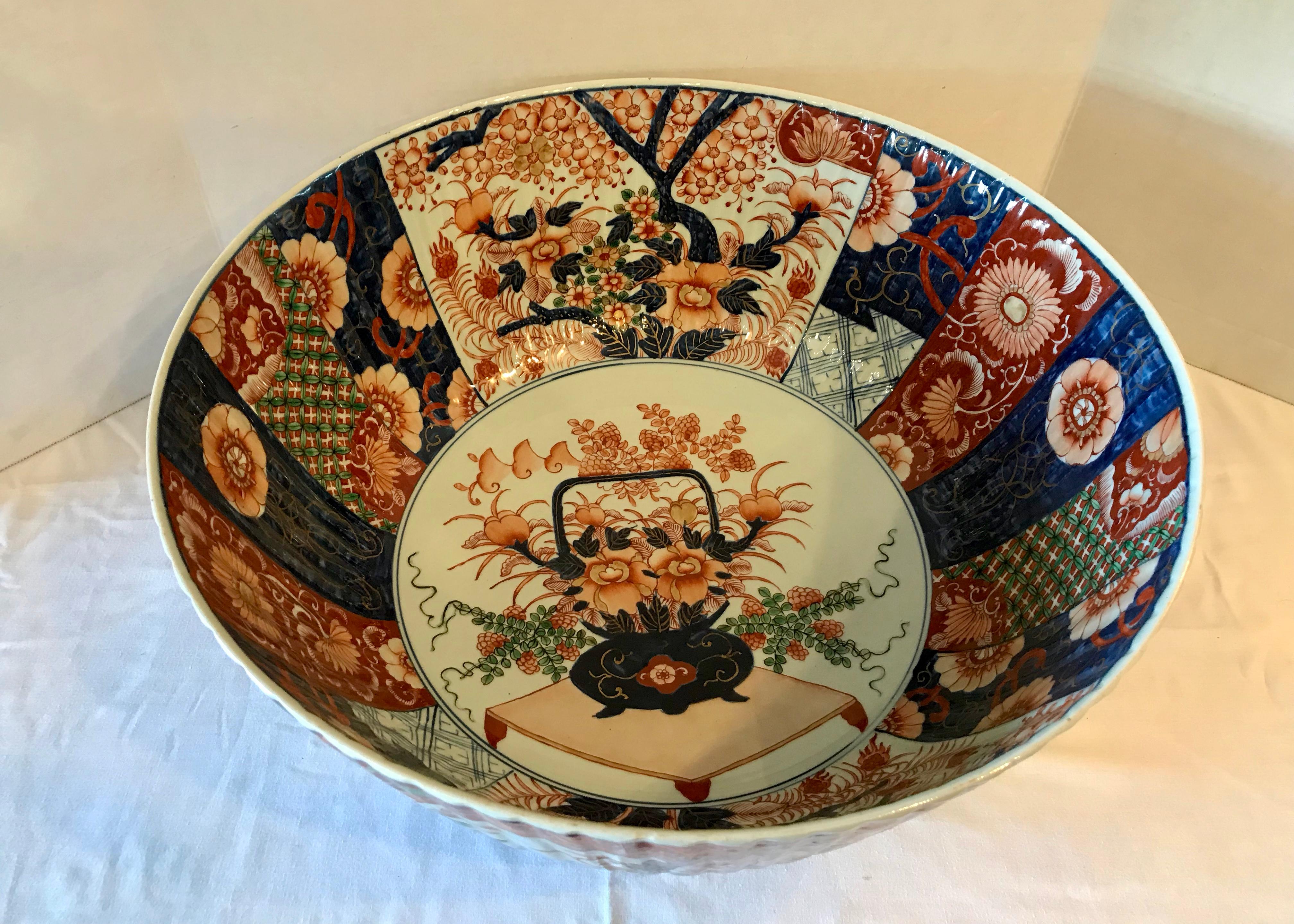 Imari Punch Bowl In Good Condition In West Palm Beach, FL