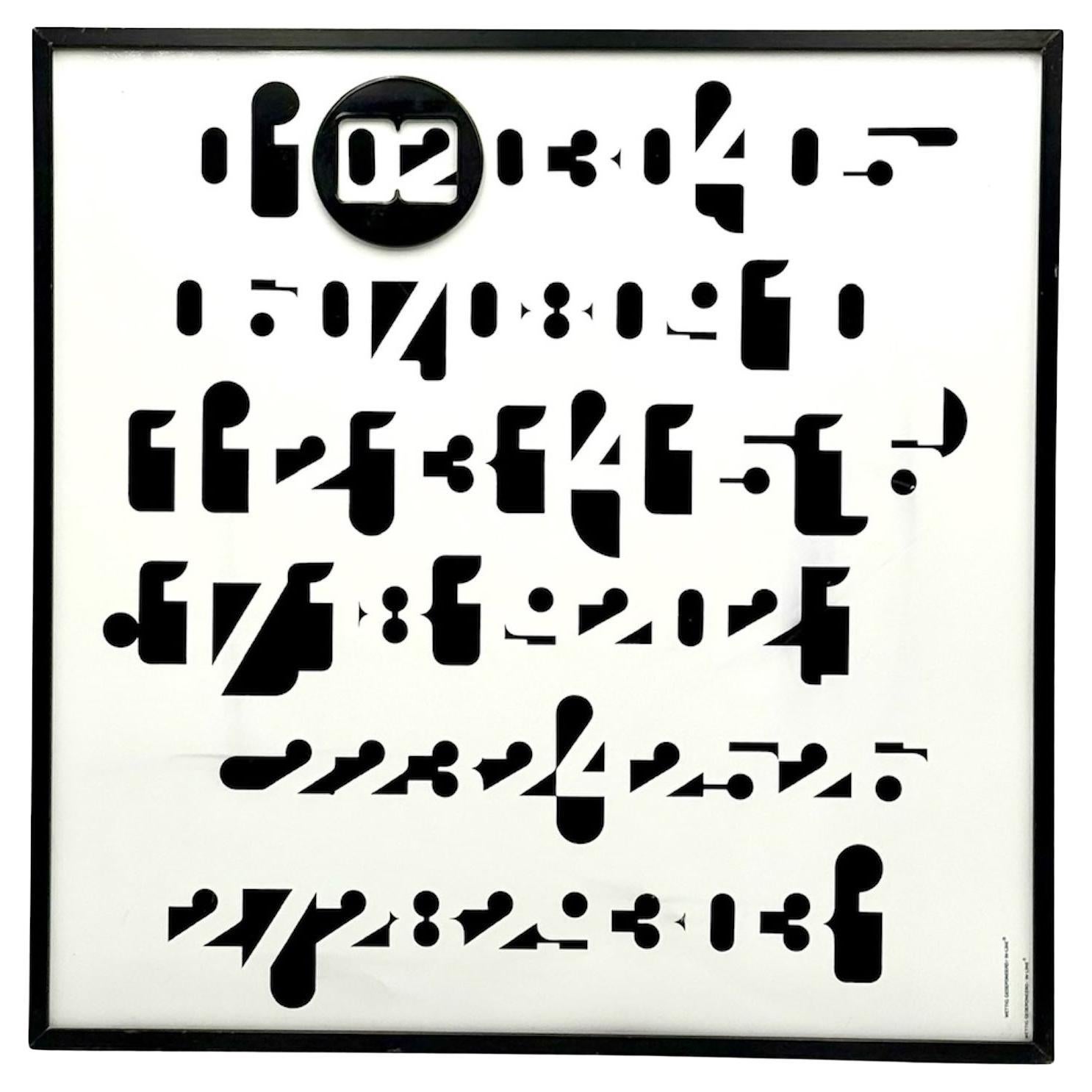 Imbroglio Perpetual Wall Calendar by Jean-Pierre Vitrac, France 1970s en venta