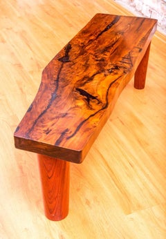 "Imbuia" Bench in Imbuia Wood, Woodworking and contemporary Brazilian Design