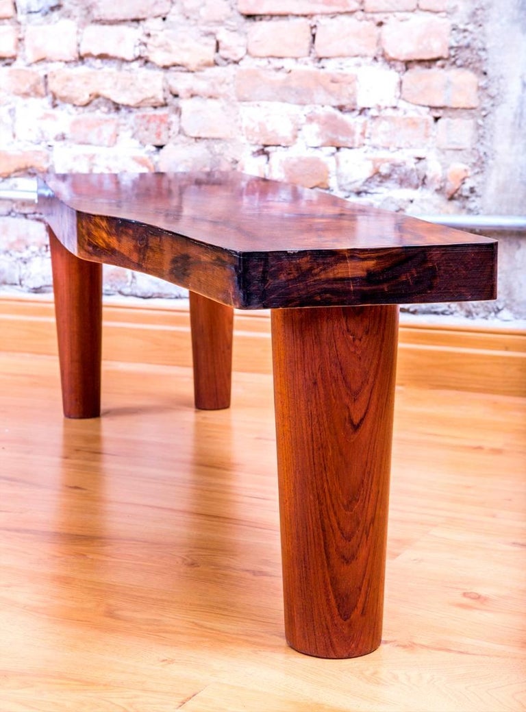 "Imbuia" Bench in Imbuia Wood, Woodworking and contemporary Brazilian