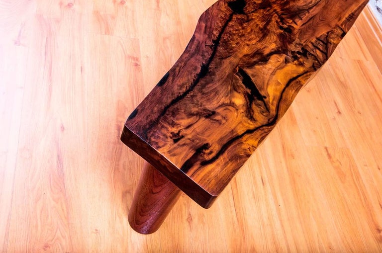 "Imbuia" Bench in Imbuia Wood, Woodworking and contemporary Brazilian