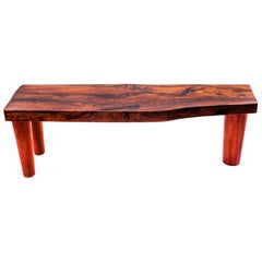 "Imbuia" Bench in Imbuia Wood, Woodworking and contemporary Brazilian Design