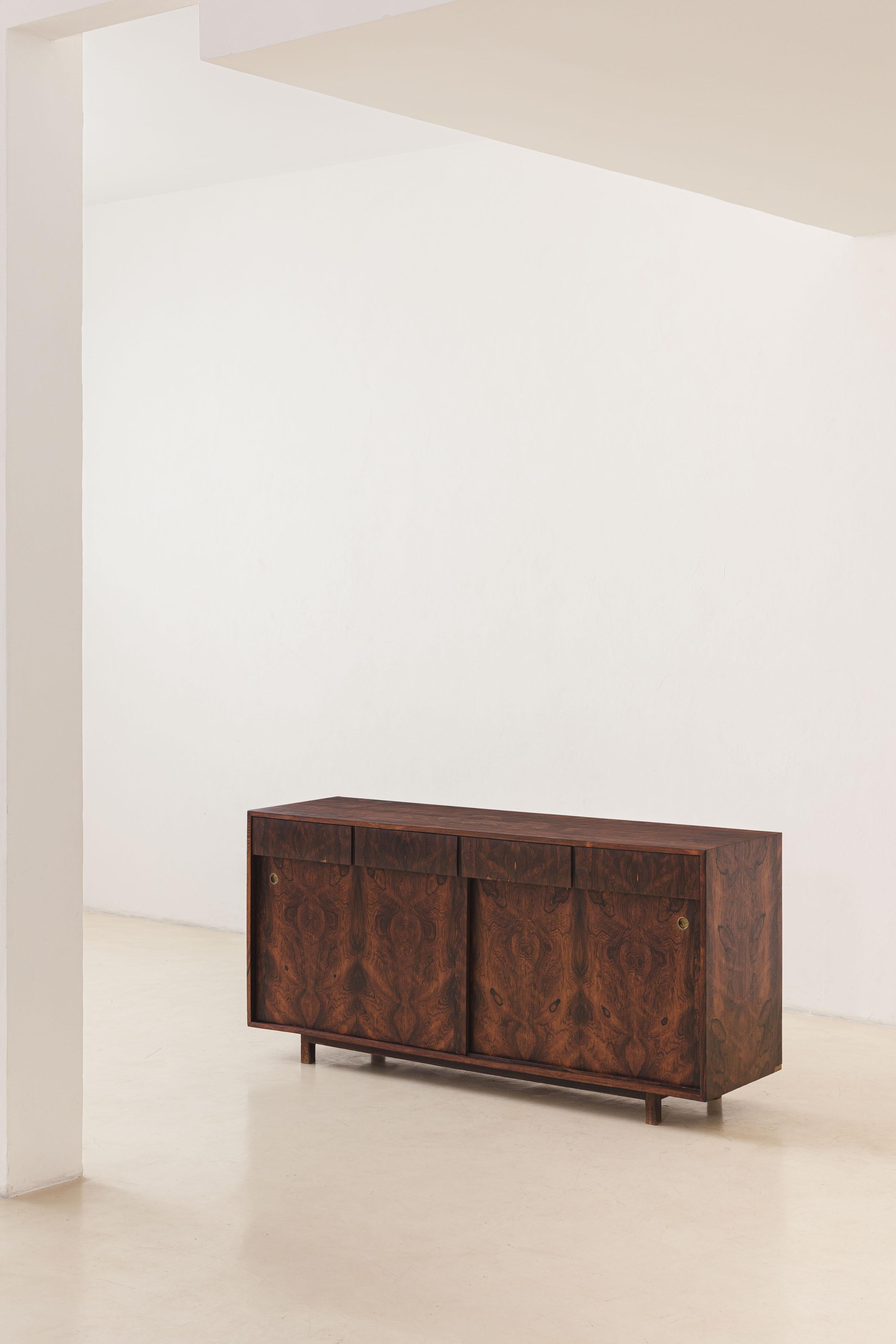 Imbuia Credenza by Celina Decorações, Brazilian Midcentury Design, 1960s In Good Condition For Sale In New York, NY