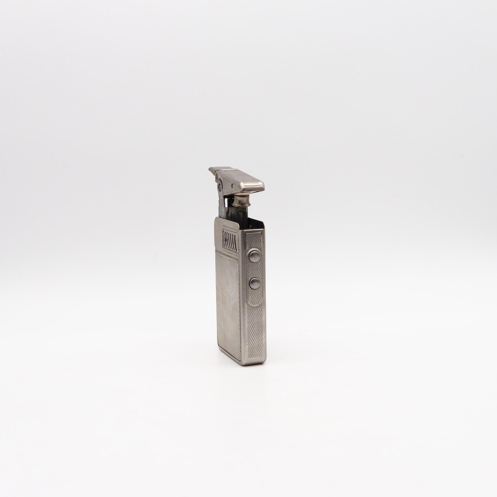IMCO 6300 Primex 1953 Julius Franz Meister Petrol Lighter Chromed Steel In Box For Sale 3