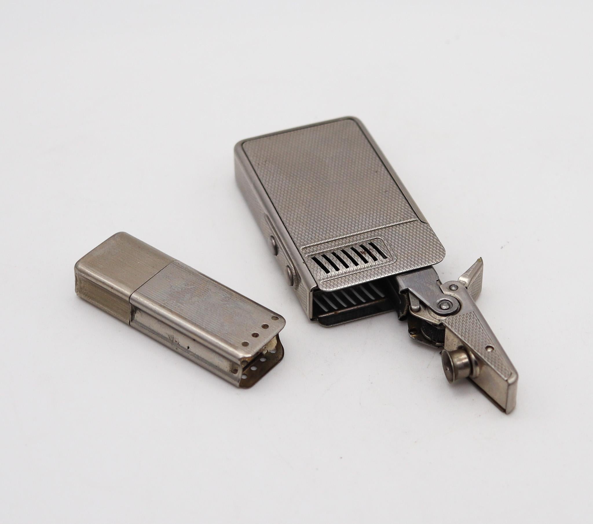 IMCO 6300 Primex 1953 Julius Franz Meister Petrol Lighter Chromed Steel In Box For Sale 2