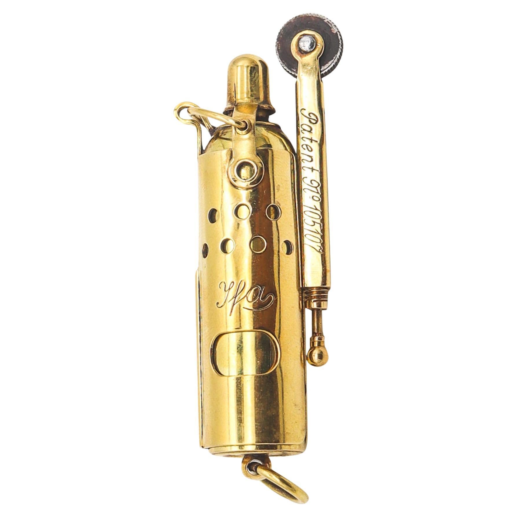 IMCO Julius Meister 1000 Ifa Storm Thumbwheel Mechanical Lighter In Solid Brass For Sale
