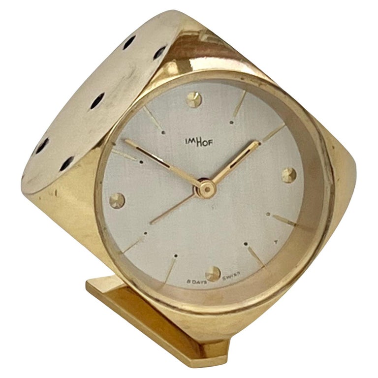 Réveil Mécanique Suisse Vintage - 8 Jours, Laiton (Années 1920-1940)