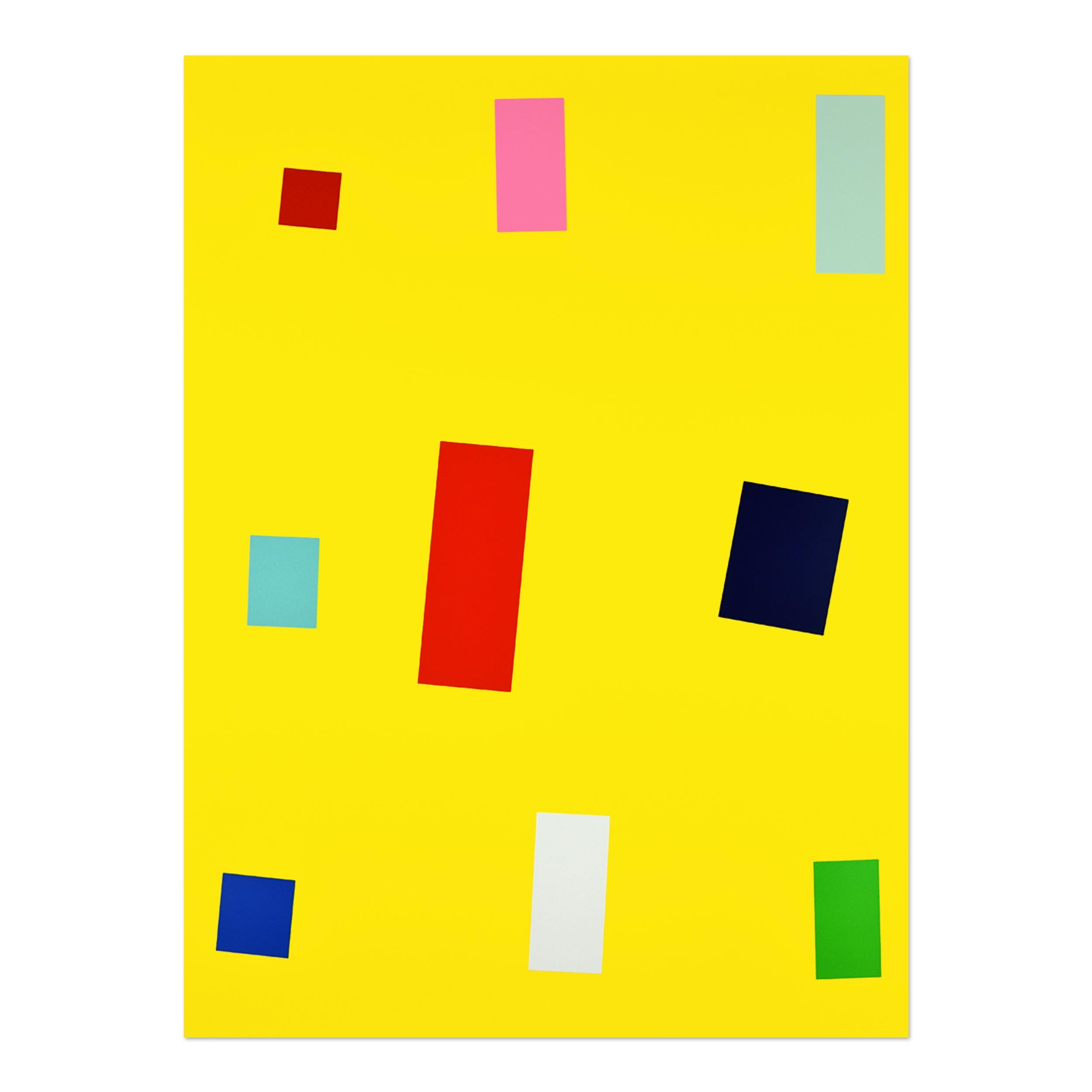 Imi Knoebel, Gelbe Fahne - 1999, Abstract Art, Minimalism, Signed Print