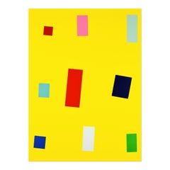Imi Knoebel, Gelbe Fahne, Art abstrait, Minimalisme, Impression signée, 1999