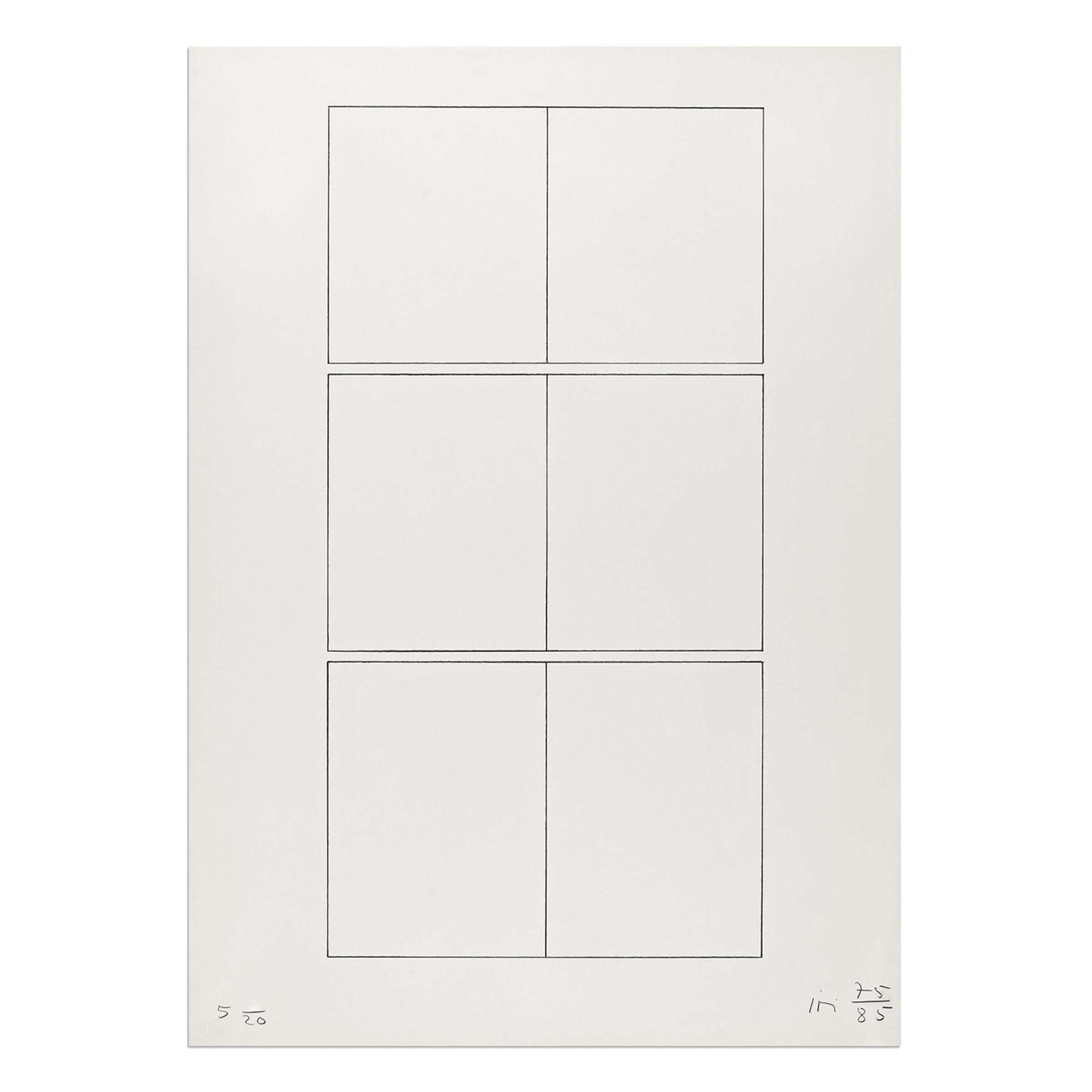 Imi Knoebel, Rote Konstellation - Suite of 6 Prints, Abstract Art, Minimalism For Sale 5