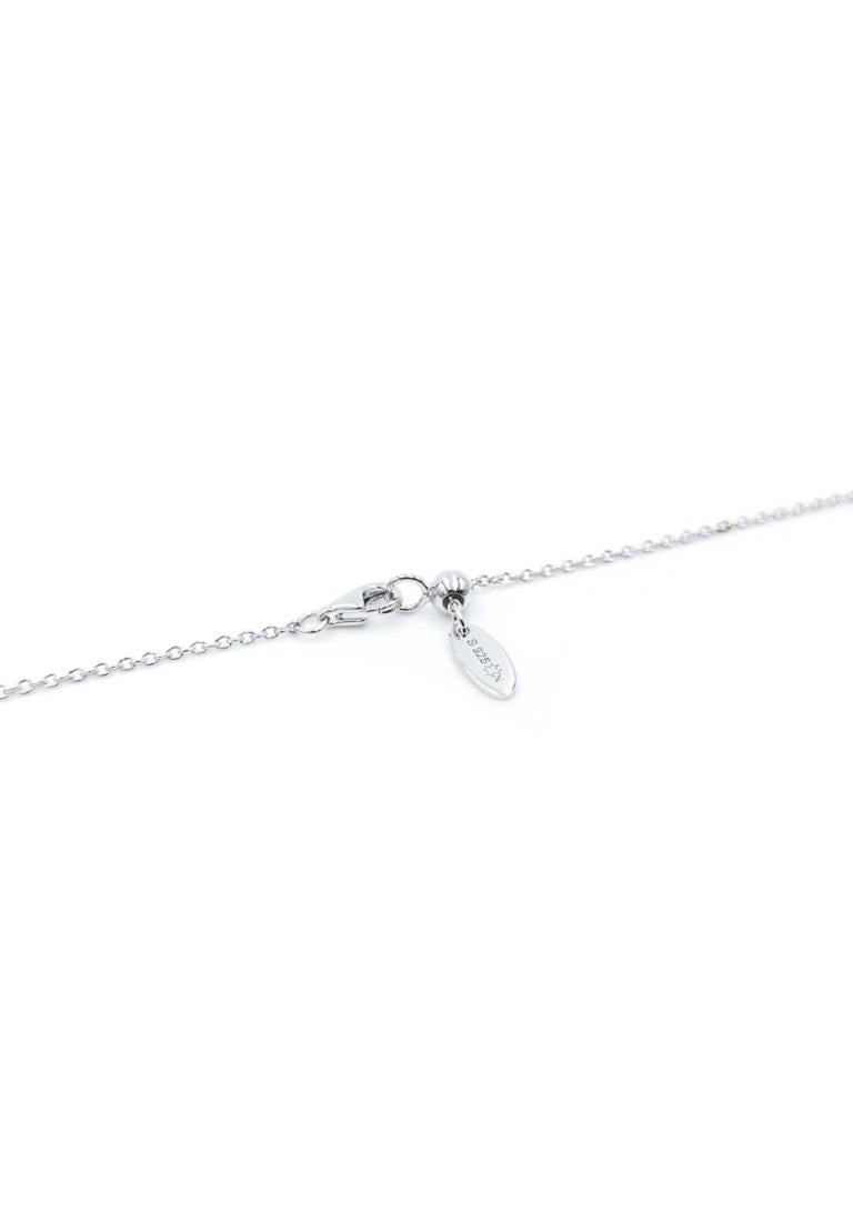 Collier d'imitation en forme de cœur en argent et diamants avec rubis synthétique Neuf - En vente à Montreux, CH