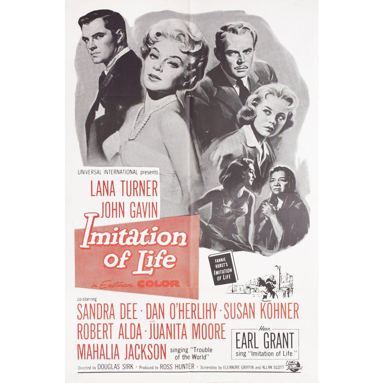 Original 1959 U.S. one sheet poster by Reynold Brown for the film 'Imitation of Life' directed by Douglas Sirk with Lana Turner / John Gavin / Sandra Dee / Susan Kohner. Very good-fine condition, folded. Many original posters were issued folded or