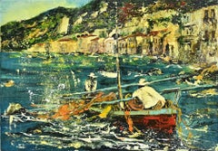 In the Boat - Oil Paint by Immacolata Surace - 2000s