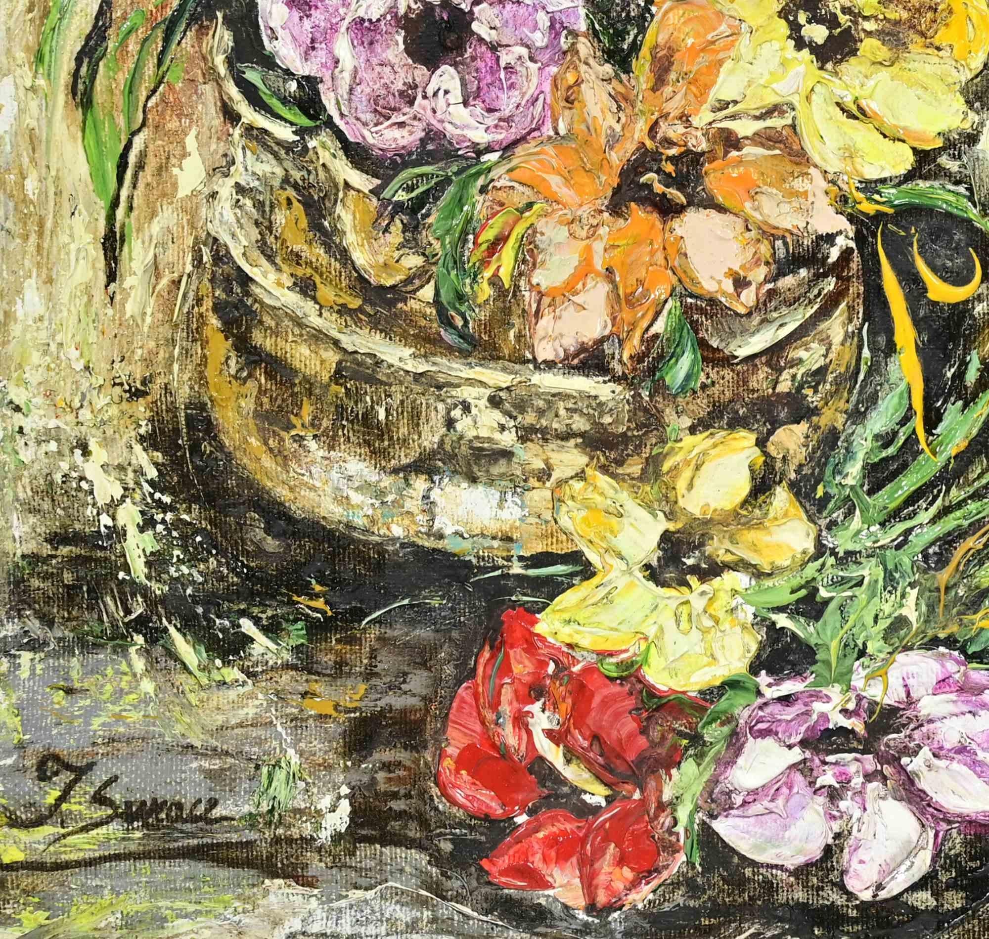 Still Life - Oil Paint by Immacolata Surace - 2000s For Sale 2