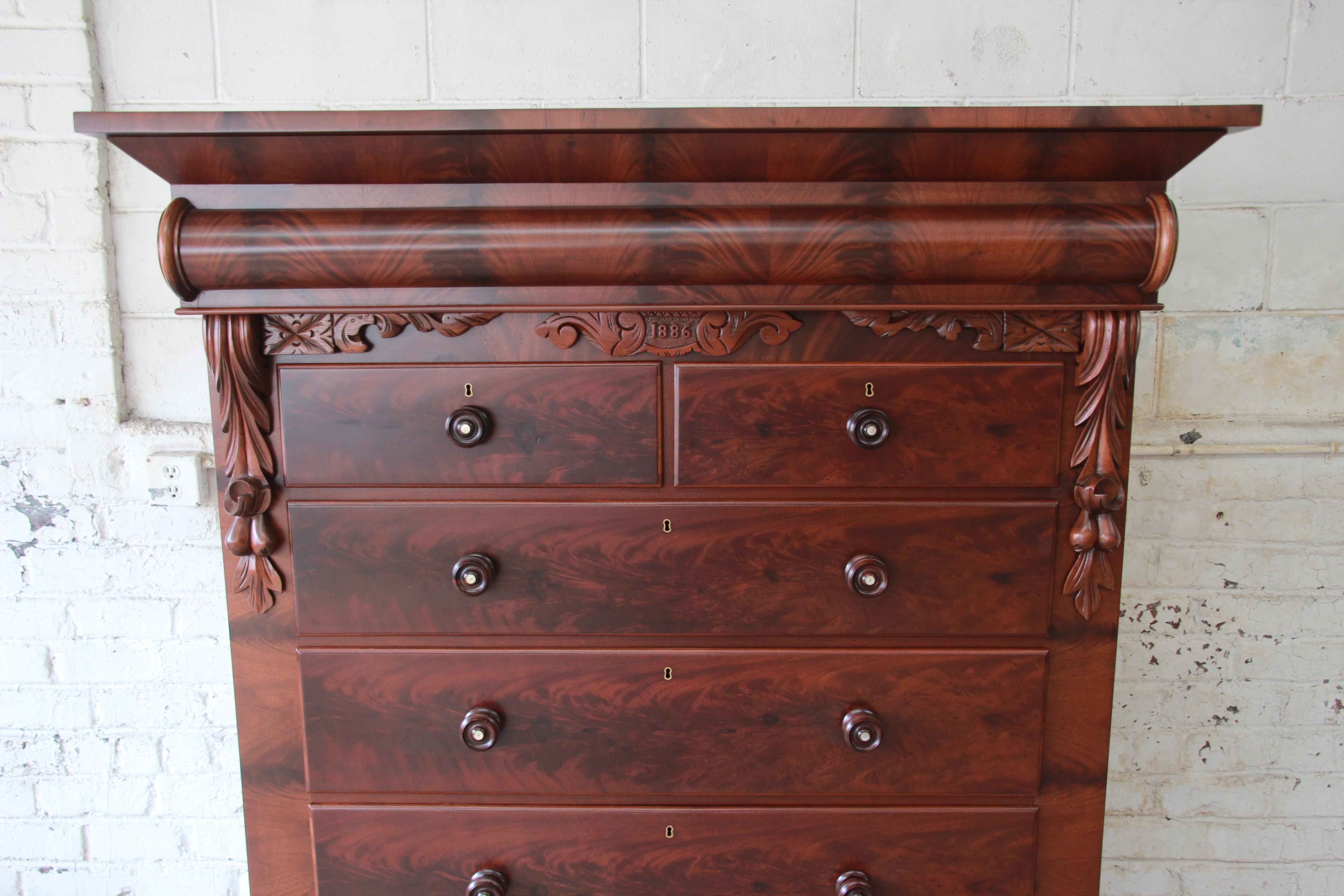 mahogany highboy dresser