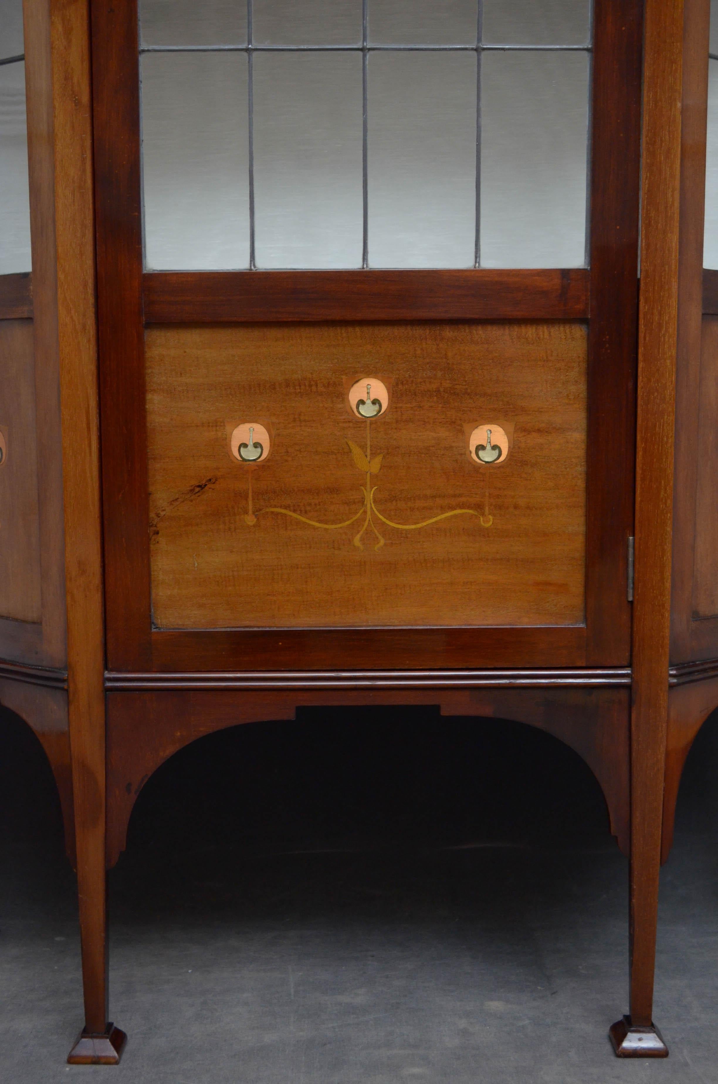 Immaculate Art Nouveau Display Cabinet 4