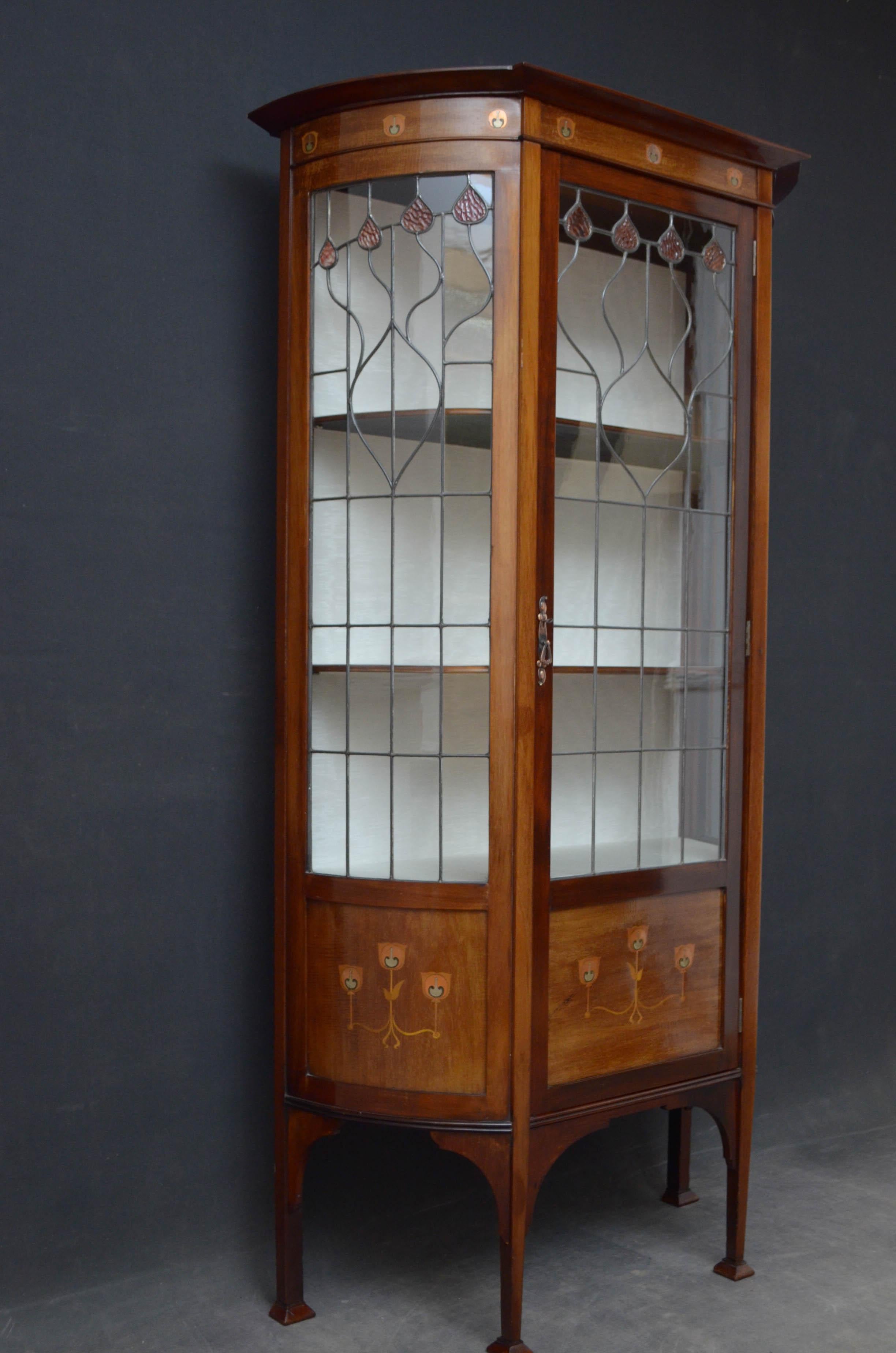 Immaculate Art Nouveau Display Cabinet 5
