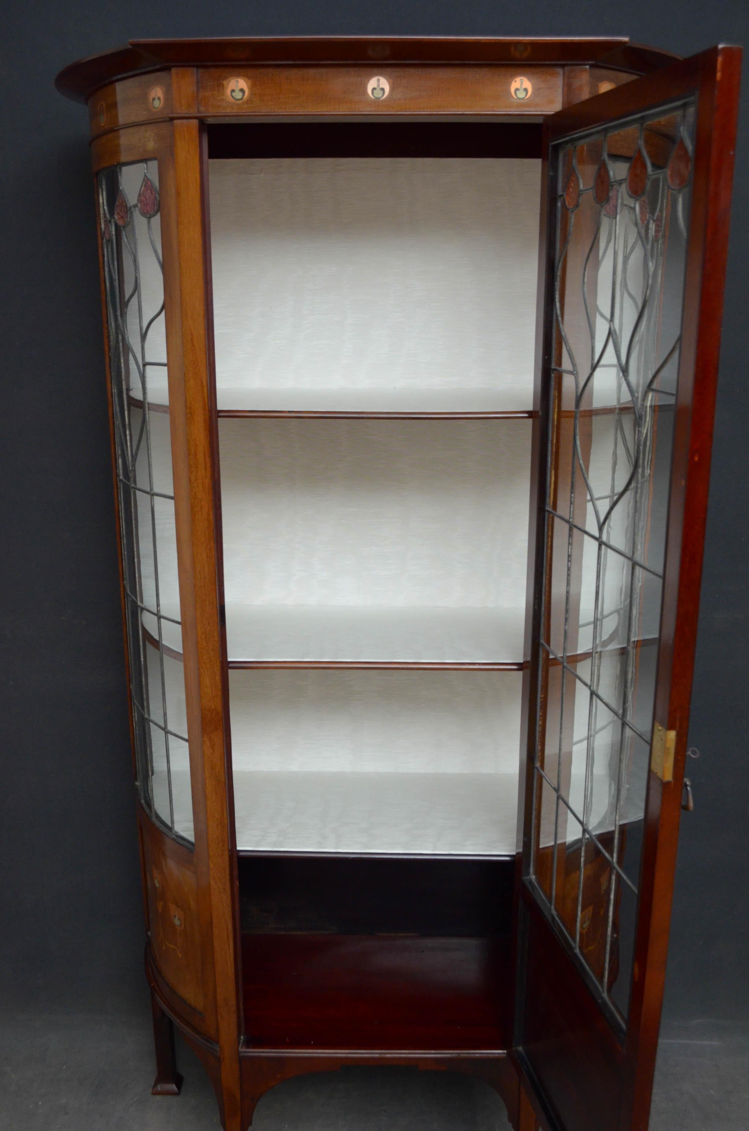 Immaculate Art Nouveau Display Cabinet 1