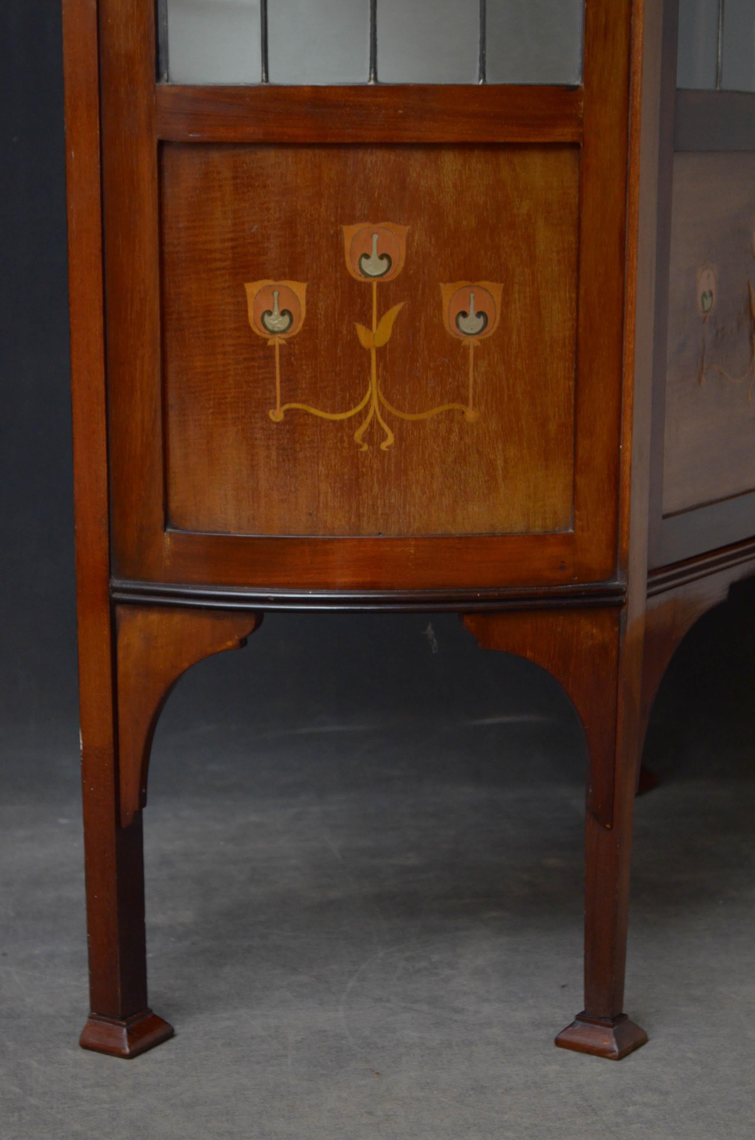 Immaculate Art Nouveau Display Cabinet 3