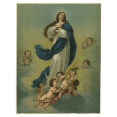 Immaculate Conception, c.1900 German Devotional Chromolithograph, ca.1900