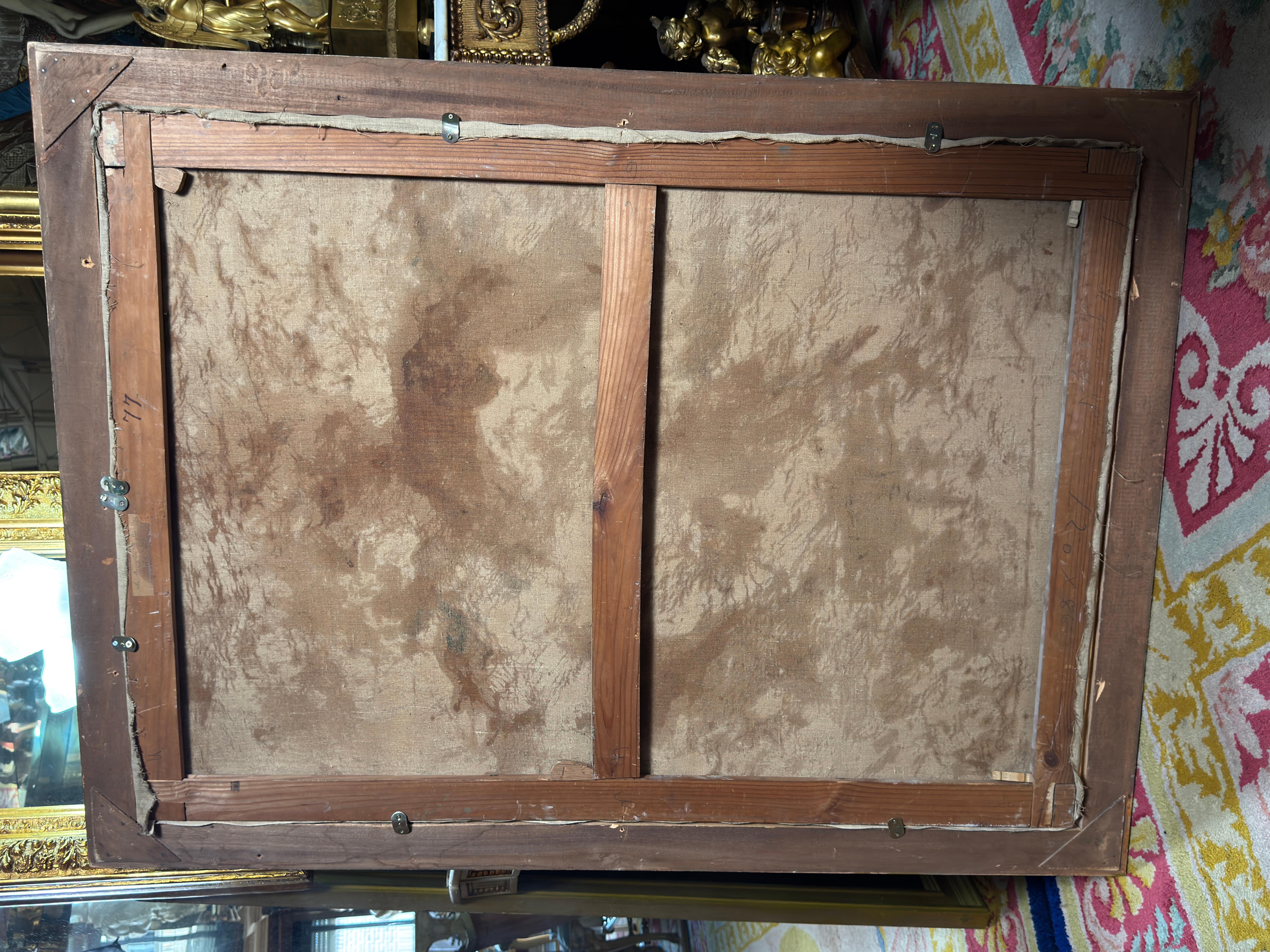 Unbefleckte Empfängnis, großformatig, Spanish School, Öl auf Leinwand, 19. (Spanisch) im Angebot