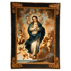 Immacolata Concezione. Olio su tela. Scuola di Coloni, 18° secolo.