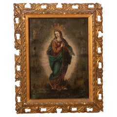 Immaculate Conception. Oil on copper. Spanish School, 17th century; later frame.