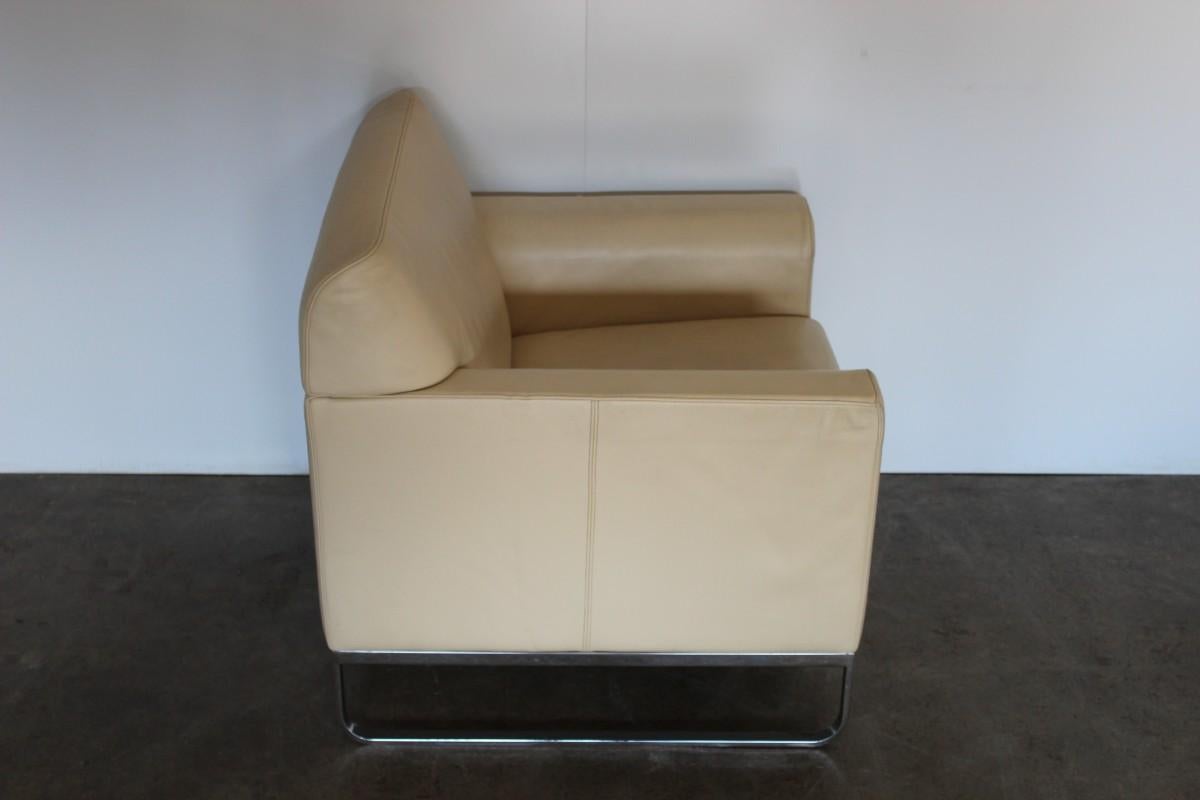 Immaculate Sublime Walter Knoll “Morgan 465” Armchair in Cream Leather  For Sale 2