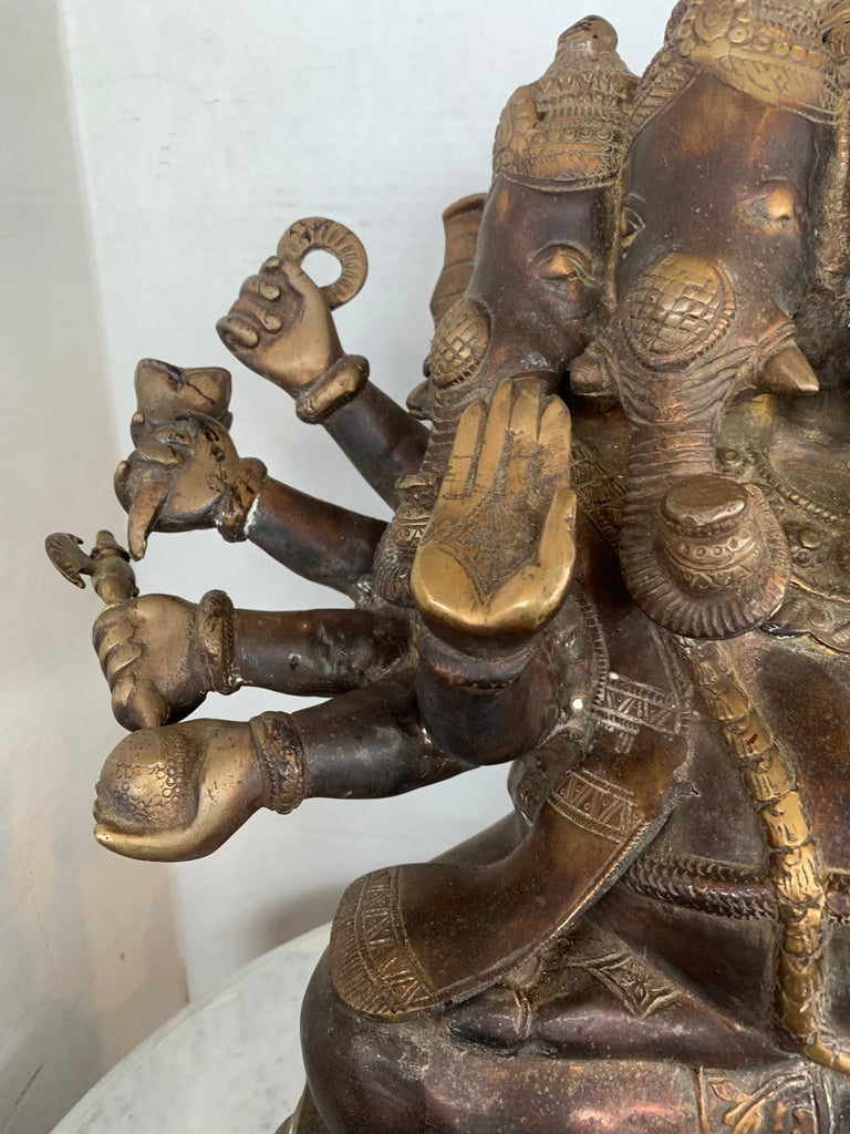 Immense Bronze Extra Large Ganesha Ganesh Carved Sculpture Statue Art at 1stDibs