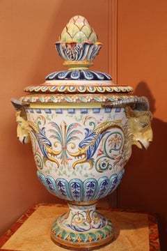 Immense Earthenware Vase Presented In 1889 At The Universal Exhibition Of Paris