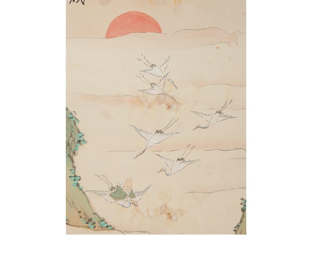 Japonais Les immortels de la scène Nihonga Période Meiji/Taisho Rouleau de l'artiste japonais Période Meiji en vente