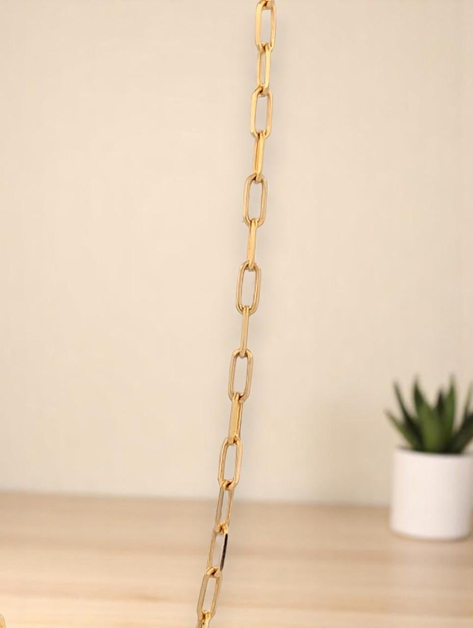 Imogen 18 Inch Paperclip Chain Necklace Dainty Elegant en or jaune 10k Neuf - En vente à Greeneville, TN
