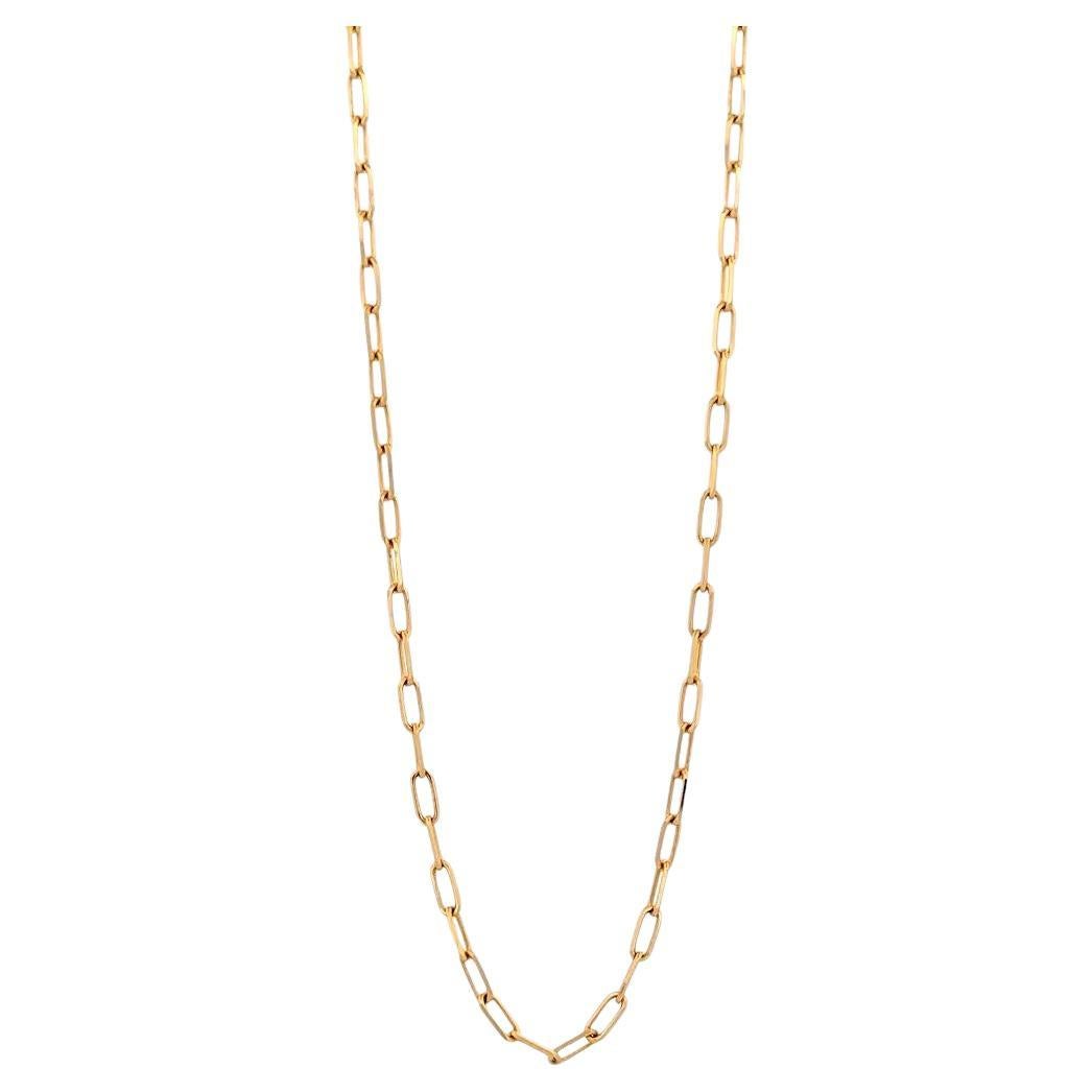 Imogen 18 Inch 10k Yellow Gold Paperclip Chain Necklace Dainty Elegant