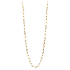 Imogen 18 Inch 10k Yellow Gold Paperclip Chain Necklace Dainty Elegant