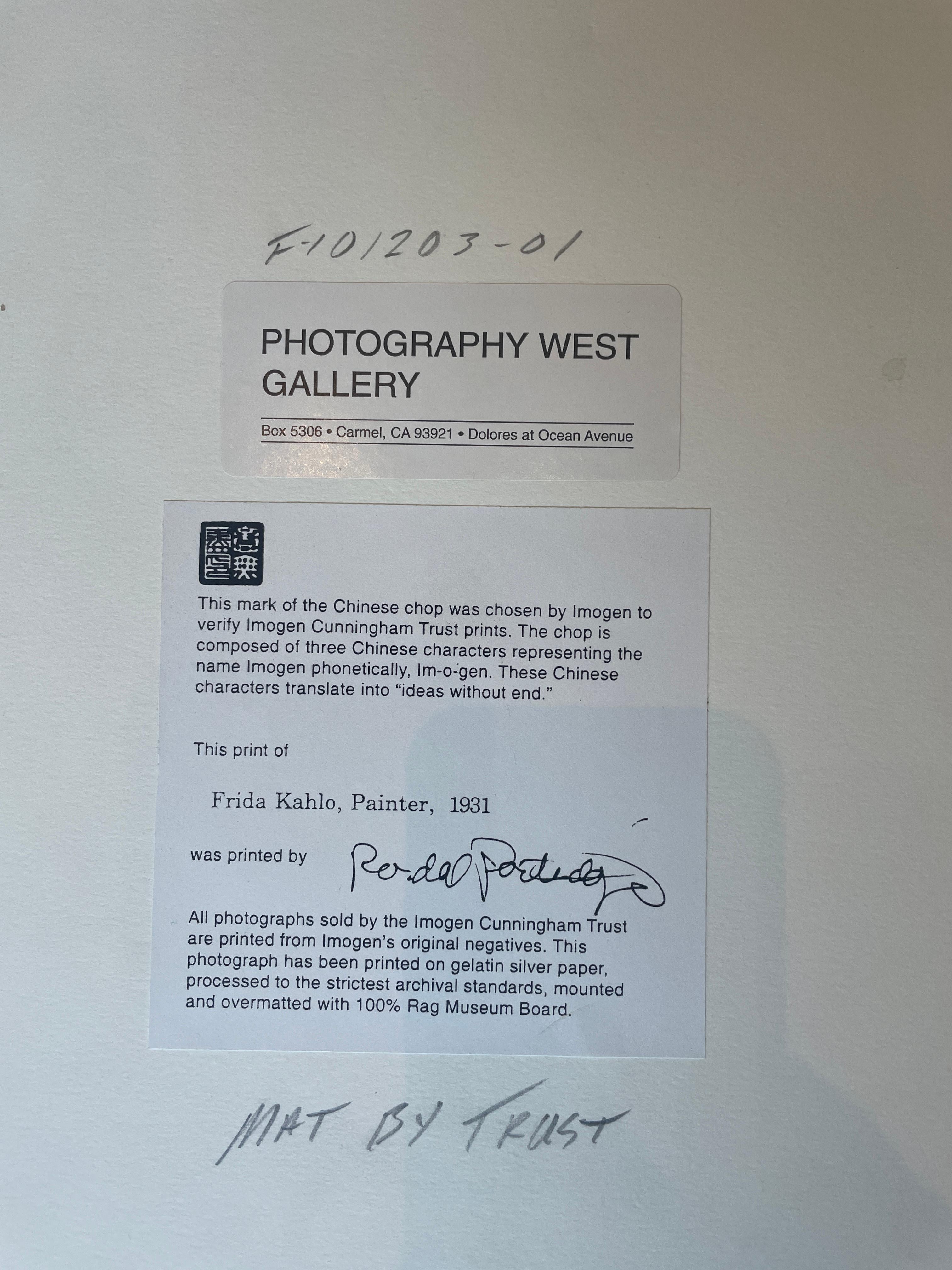 Frida Kahlo, pintora - Photograph de Imogen Cunningham