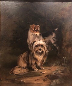 Antique 19th Century Portrait of Jerry and Dot a Pair Two Naughty Friends