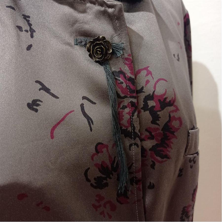 Imp of the roses Floral jacket size 46 In Excellent Condition For Sale In Gazzaniga (BG), IT