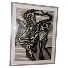 “Impala” by Ronnie Rysz, 2014 Surreal Drawing Ink Graphite Spray Paint