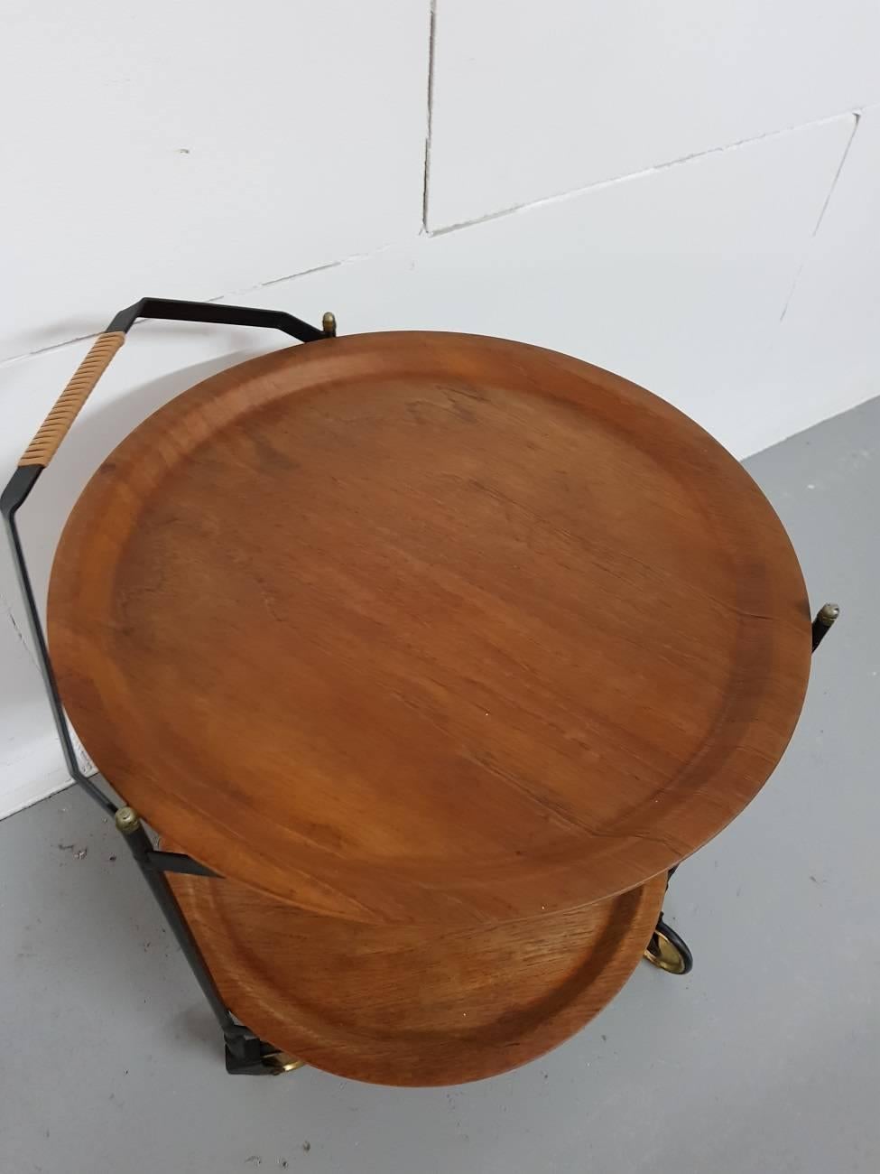 Swedish Impala Teak Serving Trolley from Åry Fanérprodukter Nybro, 1950s