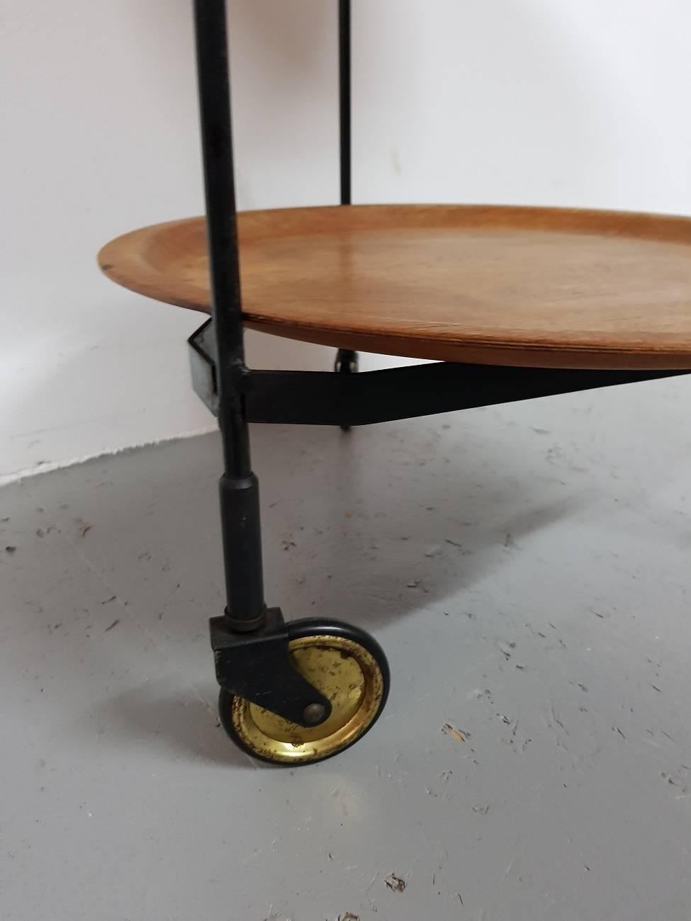 Impala Teak Serving Trolley from Åry Fanérprodukter Nybro, 1950s In Excellent Condition In Raalte, NL